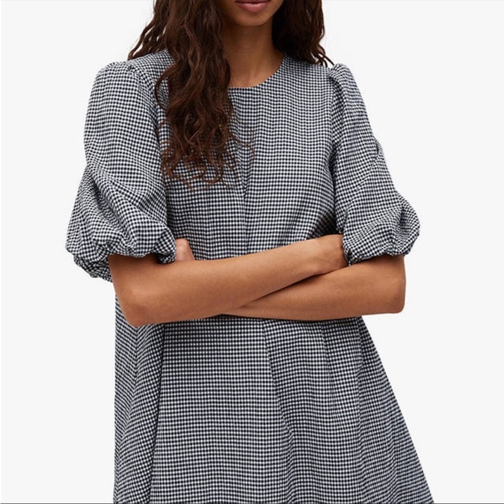 Mango gingham mini dress